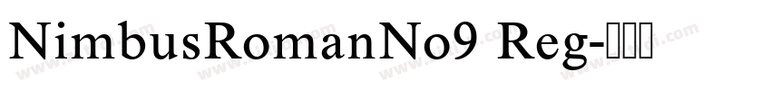 NimbusRomanNo9 Reg字体转换